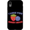 Fragole Frutta Fragole Abbigliamento Custodia per iPhone XR I Love You Berry Much Lampone Frutti di bosco dolci Bambini