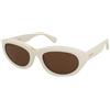 Max Mara MM0203 25E | Occhiali da Sole Graduati o Non Graduati | Plastica | Cat Eye | Bianco | Adrialenti