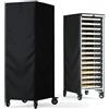 ZMdooreasy Copertura resistente per panetteria 420D, con finestra trasparente, protezione antipolvere impermeabile | per rack a 20 livelli, foglio ventilato 58 x 71 x 164 cm (B)