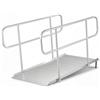 VEVOR Rampa per Sedia a Rotelle con Corrimano, 180 x 83 cm, Rampa per Soglia della Porta in Alluminio Resistente, Portata Massima 453,6 kg, Design Portatile per Gradini, Scale, Porte, Marciapiedi