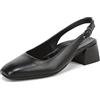 Vionic Donna Reyes Slingback Tacchi, Pelle Nappa Nera, 40.5 EU