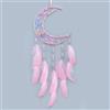 NingPower Acchiappasogni Lunari Acchiappasogni Da Appendere Alla Parete Con Farfalle per La Decorazione Domestica, Decorazione Della Parete Della Camera Da Letto Arte Ornamento Artigianale,Rosa