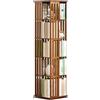 FEITJMMW Scaffale per Libri Girevole A 360°, Libreria per Studenti in bambù A 5/6 Livelli - Libreria Ad Angolo Alta Scaffali da Terra Scaffale per Armadietti Scaffale per Libri Espositore per Libri