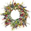 Gelb&Schwarz Ghirlanda per porta d'ingresso, 35 cm, ornamento primaverile ed estivo, decorazione da appendere alla parete, decorazione fuori porta, decorazione esterna (1 verde, taglia