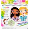 Crayola creations - super album make-up artist, per disegnare trucco e acconciature alla moda, con stencil e stickers, attività creativa e regalo, da 8 anni, 04-1056