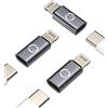 zoyuzan Adattatore caricabatterie rapido da 27 W (confezione da 3) USB C femmina a Lightning maschio, cavo di ricarica e sincronizzazione dati per Apple per iPhone 11 12 13 14 Pro Max Se 7 8 X XR Plus per