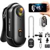 Chujianxi Mini Action Cam WiFi, Indossabile Body Cam 1080P, Subacquea | Thumb Bodycam, Sott'acqua 30 m, Controllo Delle APP, Piccola Videocamera per Moto Casco Bici Sci Surf Alpinismo