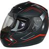 protectWEAR - Casco moto H510 Arrow nero opaco / rosso - S