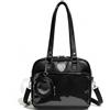 Bemonew Ita Bag - Borsa a tracolla in pelle PU con tasca frontale trasparente, borsa giapponese con tracolla regolabile