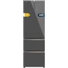 Cecotec Frigorifero Congelatore 4 Porte Francese Bolero CoolMarket Combi F2D 400 Grey Glass E. Frigorifero 400L, Vetro Grigio, NoFrost, MultiAirFlow, Inverter, Modalità ECO, Vaschette frutta e allarmi