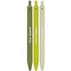 Colourbook Shade - Set 3 Penne a Sfera, Punta 1 mm, Inchiostro Nero (Salvia)