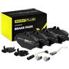 RIDEX PLUS 402B0119P Set d'assale Kit pastiglie freni Anteriore con accessori con foglio adesivo con bulloni/viti Compatibilità con MERCEDES-BENZ Classe E Sedan W211