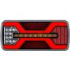 UNITRAILER KAMAR Fanale Posteriore a LED X-SPIDER L2425 Universale 10-30V Lampada 5 Funzioni Freccia Stop Retromarcia Triangolo Smart Load Cavo IP67 Omologato E9 per Rimorchio Camion Trattore