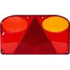 Fristom FT-088 KPPM Copertura Lente di Ricambio per Fanale Posteriore Destro 6 Funzioni 238x138mm Luce Targa Fendinebbia Stop Direzione Triangolo per Rimorchio Camion Auto