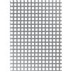 Alberts 468187 Lamiera forata, perforazione quadrata, alluminio, anodizzato argento, 500 x 1000 x 0,8 mm