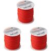 Meister 6305450 - Corda per muratore, 3 pezzi, lunghezza 100 m, diametro 1,7 mm, in polipropilene intrecciato, antistrappo, resistente, su bobina, linea di costruzione, colore: Rosso