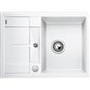 BLANCO METRA 45 S Compact - Lavello rettangolare in granito per basi di lavello con larghezza di 45 cm - SILGRANIT - Piccolo Gocciolatoio - Bianco - 519576