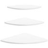 Fydun Scaffali galleggianti, 3 pezzi Scaffale angolare galleggiante Scaffale a muro Scaffali per libri Scaffali angolari Mobili per la casa Decorazioni per ufficio (bianco) + scaffali angolare