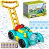 JEDWKFA Tosaerba a Spinta per Giardinaggio, Tosaerba a Bolle per Bambini, Macchina Automatica per Soffiatore di Bolle, Tosaerba Bolle per Matrimonio Giochi Esterno Feste Compleanno