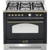 Lofra Cucina Elettrica RNMG96MFT/CI Nero Matt da 90cm Finitura Ottone