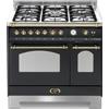 Lofra Cucina Elettrica RNMD96MFTE/CI Nero Matt da 90cm Finitura Ottone