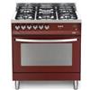 Lofra Cucina PRG86GVT/C Rosso Burgundy Rainbow 80x60 5 Fuochi