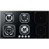 Lofra Piano Cottura Misto HGN9G2I Vetro Nero 90cm Gas Induzione