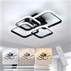 Comely Plafoniera LED Soffitto Dimmerabile, 48W 5400LM Lampada da Soffitto LED Moderna con Telecomando e Funzione di Memoria, Lampadario per Camera da Letto Cucina Sala Pranzo Studio