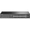 OMADA Switch di rete TP-Link Omada ES220GP V1 - gestito 16 x 10/100/1000 [PoE+] + 2 Gigabit SFP desktop, montaggio a parete, montabile su rack PoE+ [150 W] [ES220GP]