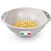 Snips Scolapasta Ø 28 cm, Colapasta da Cucina in Plastica con Manici, Scolaverdure e Colino per Pasta, Verdure e Frutta, Lavabile in Lavastoviglie, Bianco Grigio, Made in Italy