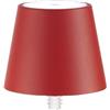 Zafferano, Lampada Poldina Stopper, Lampada per Bottiglia Ricaricabile e Senza Fili con Controllo Touch, Adatta per Salotto ed Esterni, Dimmer, 2200-3000 K, Altezza 11 cm, Colore Rosso
