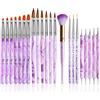 Kalolary 22 pennelli per unghie in gel UV acrilico, acrilico, pennello per unghie in acrilico, pennello per unghie, penna per Dotting