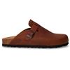 FREE LIFE Ciabatta In Pelle Cuoio Rustic - Uomo - Cuoio Rustic