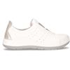 INBLU Sneaker Slip On In Ecopelle Bianco Argento - Donna - Bianco Argento