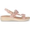 VALLEVERDE Sandalo In Tessuto Con Strass Oro Rosa - Donna - Oro Rosa