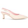 DU SIMON Décolleté Slingback A Punta In Ecopelle Panna - Donna - Panna