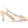 GOLD & GOLD Décolleté Slingback A Punta In Ecopelle Bianco Nude - Donna - Bianco Nude