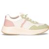 RHAPSODY Sneaker In Ecopelle Bianco Rosa Verde - Donna - Bianco Rosa Verde