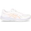 ASICS Upcourt 6 Scarpa Da Pallavolo In Ecopelle Bianco Champagne - Donna - Bianco Champagne