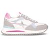 W6YZ Yak Sneaker In Pelle E Tessuto Grigio Bianco Azzurro - Donna - Grigio Bianco Azzurro