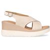 CORSO MILANO Sandalo Con Zeppa In Pelle Platino - Donna - Platino