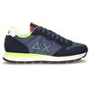 SUN68 Tom Fluo Sneaker In Tessuto E Pelle Navy Blu - Uomo - Navy Blu