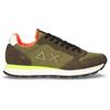 SUN68 Tom Fluo Sneaker In Tessuto E Pelle Militare - Uomo - Militare