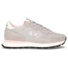SUN68 Ally Solid Sneaker In Pelle E Tessuto Grigio - Donna - Grigio