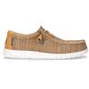 HEY DUDE Wally Stringata Casual In Tessuto Marrone - Uomo - Marrone