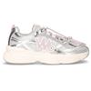 W6YZ Lucky Sneaker In Ecopelle E Tessuto Argento Iridescente - Donna - Argento Iridescente