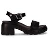 REFRESH Sandalo In Ecopelle Con Tacco Nero - Donna - Nero