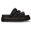 DR.MARTENS Raine Slide Ciabatta In Pelle Con Platform Nero - Donna - Nero