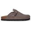 FREE LIFE Ciabatta In Pelle Grigio - Donna - Grigio