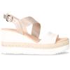 NERO GIARDINI Sandalo In Pelle Con Zeppa Bianco - Donna - Bianco